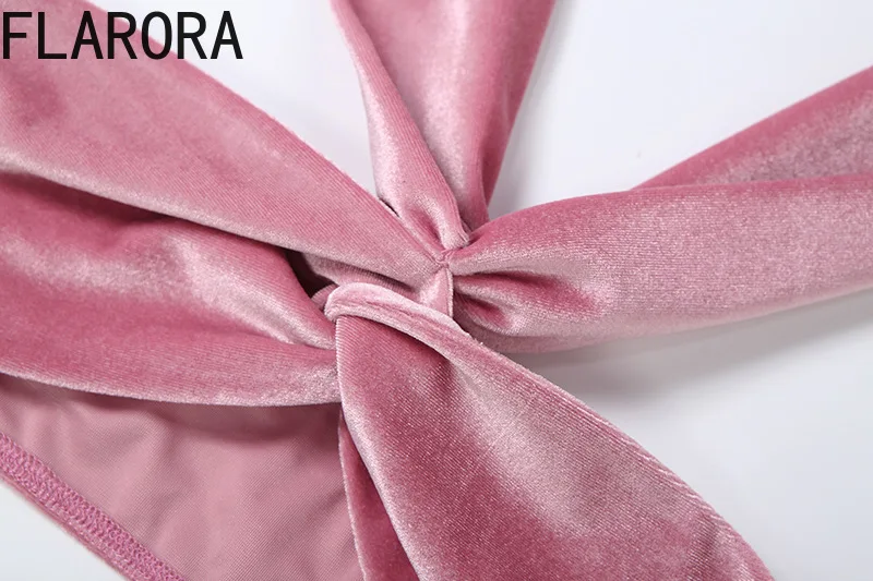 FLARORA Sexy Coquette Two Piece Sets Woman Velvet Cross Tank Tops And Ruched Patchwork Skirts Elegant Party Clubwear Outfits