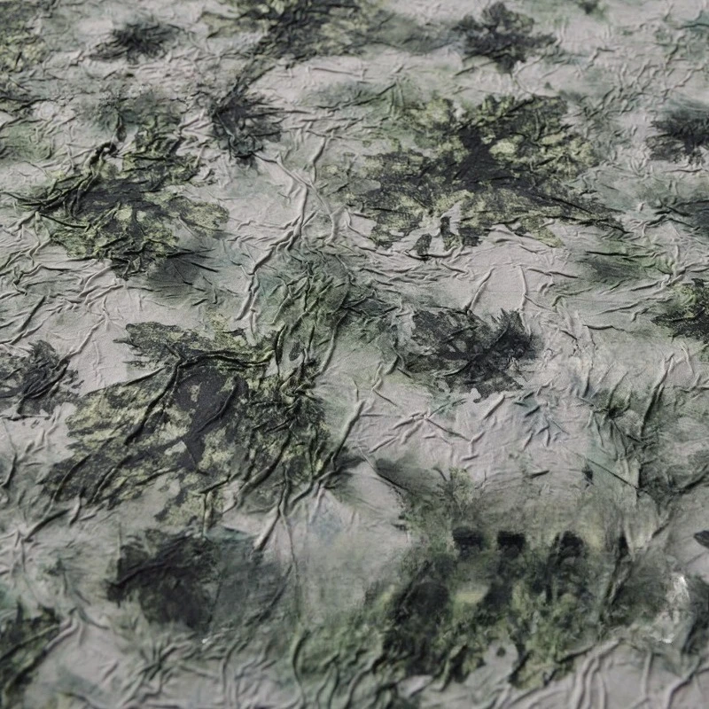 

Двойная складная морщинистая новая плиссированная ткань с принтом для дизайнерской модной одежды, ткань для шитья своими руками на метр, тканевый материал