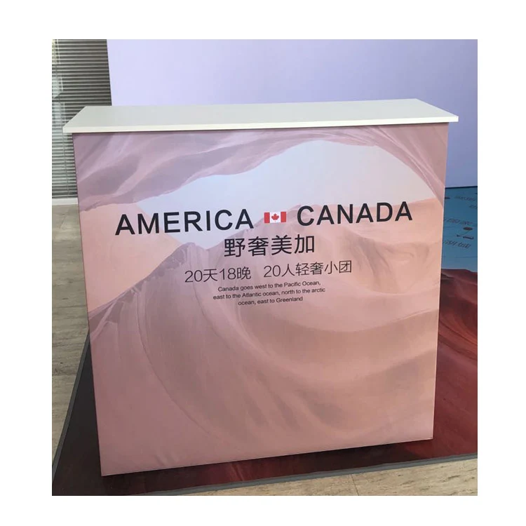 Detachable Aluminum Custom logo Brand Trade Show Exhibition Promotion Display Table