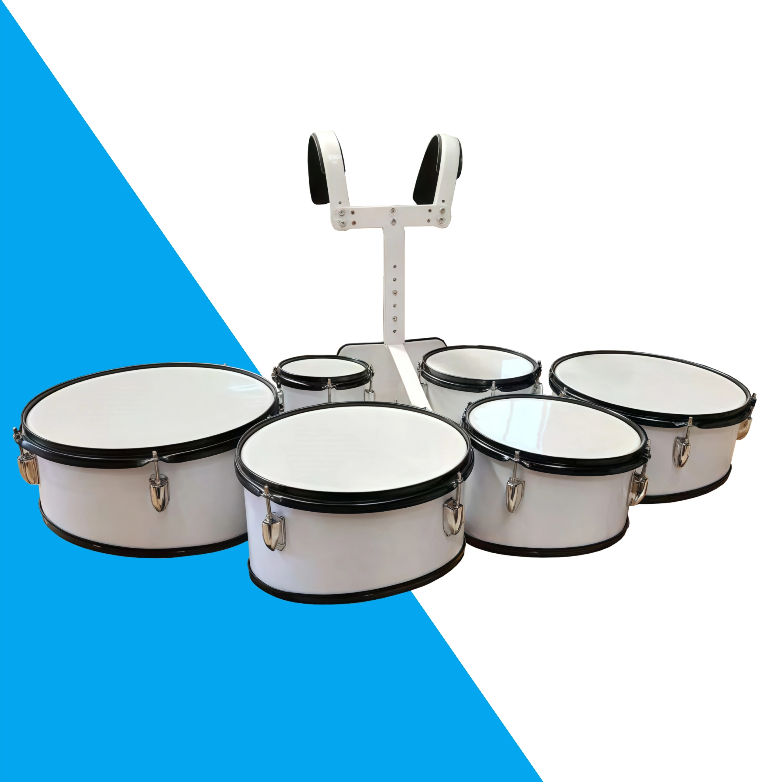 

Factory Wholesale of Multi Tone Marching Drums Six Consecutive Variations in Various Colors Made of Metal