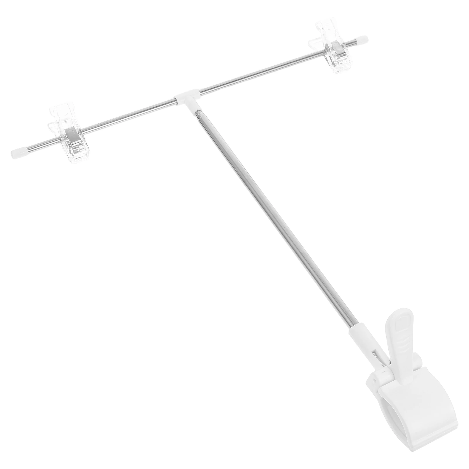 

Adjustable T Shape Banner Holder Poster Display Rack Store Counter Exhibition Sign Board Table Signage Advertising Bracket Clip