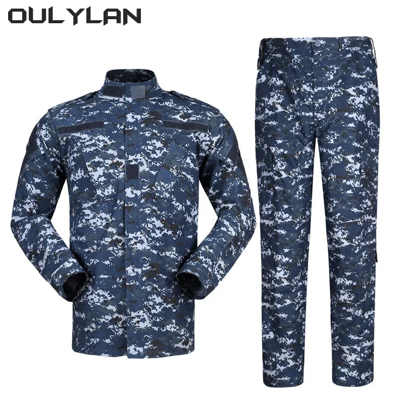 

Oulylan Combat Uniform Camo Tactical Suit Men Special Forces Coat Pant Fishing Camouflage Militar Hunting Clothes