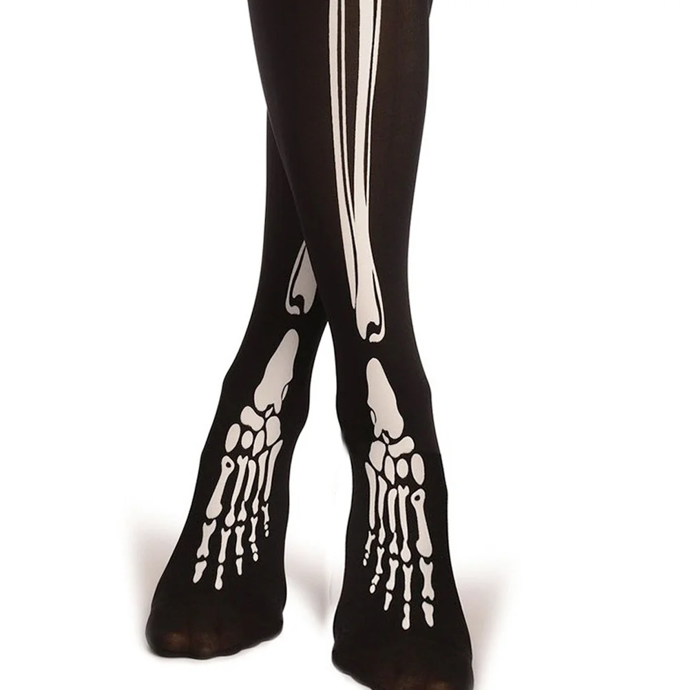 

1pcs Knee High 60Cm Halloween Bone Socks For Cosplay Masquerade Carnival Party Wear Women Crew Socks