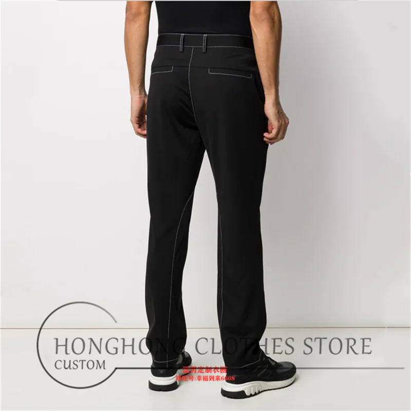 New style loose zipper trousers high quality British casual trousers men's straight pants  S-6XL!!  Big yards men's trousers!