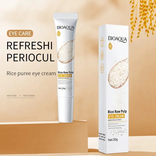 BIOAQUA-cremas para ojos con esencia de arroz, Gel iluminador para ojos, crema antiarrugas para ojos, antihinchazón, ojeras, hidratante antienvejecimiento