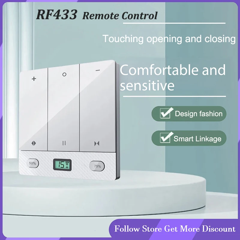 Wall Switch RF433 Wall Emitter Switch,1 2 15 Channel Remote Control  Wall Receiver for Curtain Motor Wireless Stickers Switch