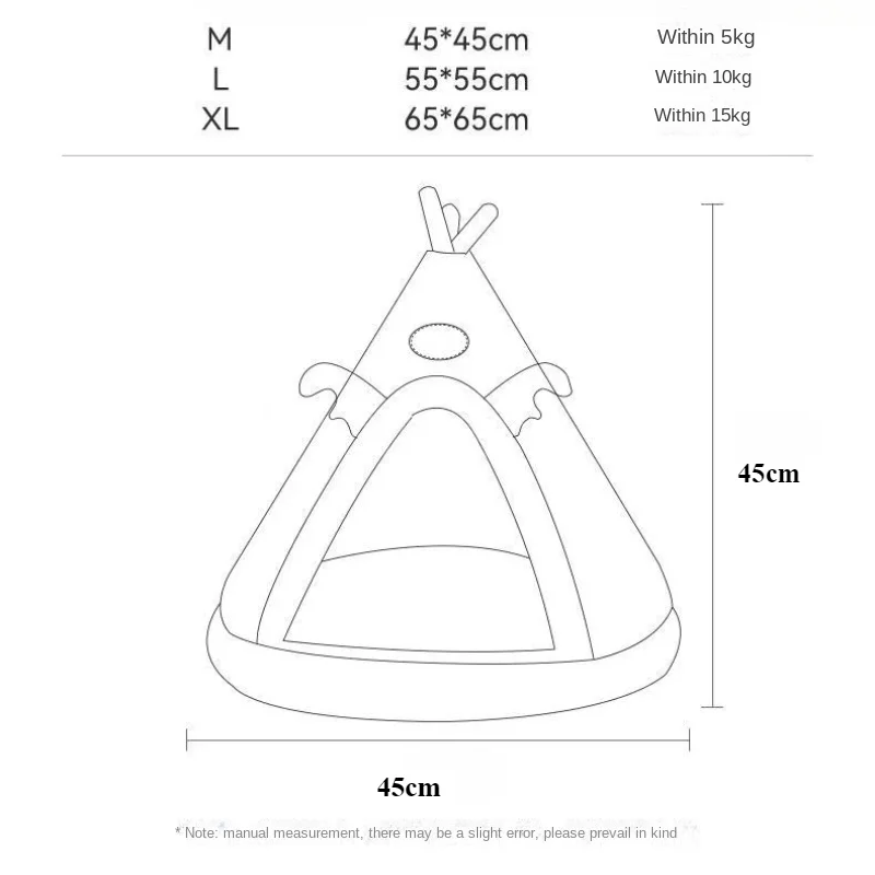 Dog Nest Warm Dog Bed Four Seasons Universal House Type Triangle Tent Closed Cat Nest Dog House Cat Mat Dog Mattress  Cat Bed