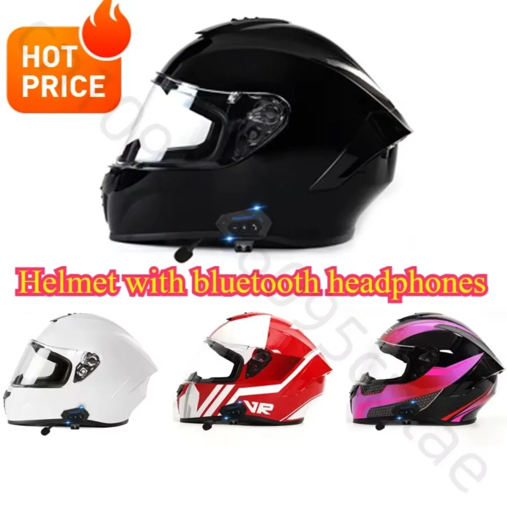 Electric Motorcycle full face helmet Men and Women's All-season Bluetooth Full Helmet Motorcycle Safety Helmet