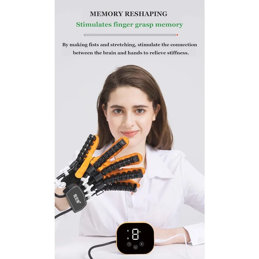 Rehabilitationsroboter-Handschuh mit über USB aufladbarer Kraftereinstellung, Handschlaganfall-Erholungsausrüstung, Fingerorthese, Finger, Zug