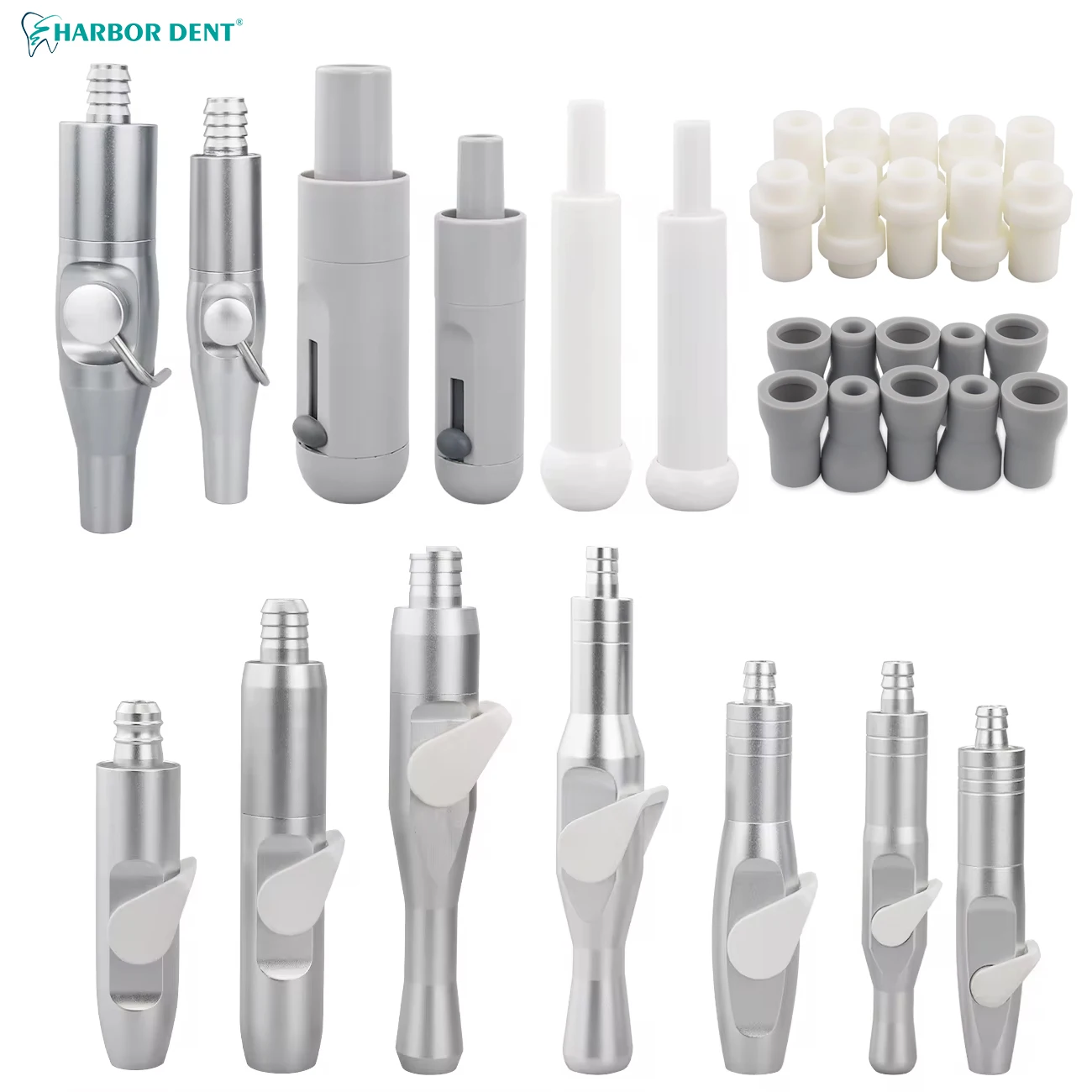 Dental Valve Oral Saliva Ejector Suction Strong Weak Suction Handle Tip Adaptor Plastic Aluminium Alloy Dental Accessories