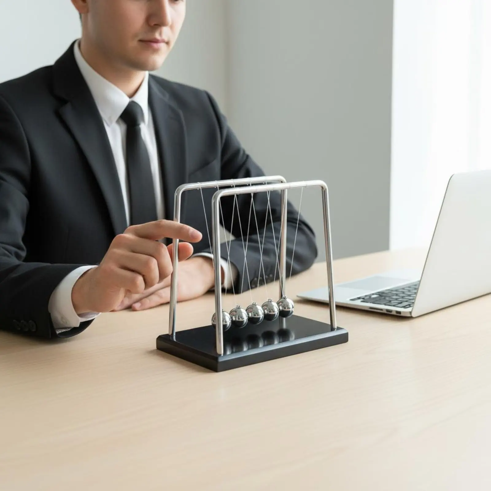 

Desktop Motion Sculpture Conversation Piece Swinging Dynamic Art Gadget Desk Toy Silent-Quiet House Decoration for Shelf