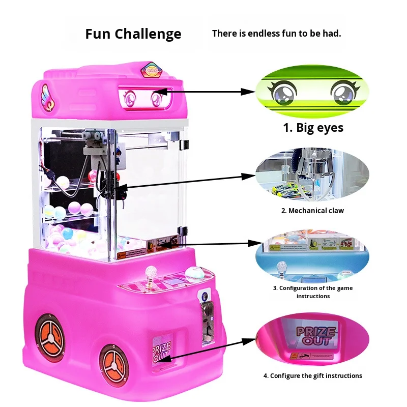 Cheap Coin-Operated Mini Fire Truck Doll Prize Plush Toy Arcade Machine Coin Pusher Gift Game