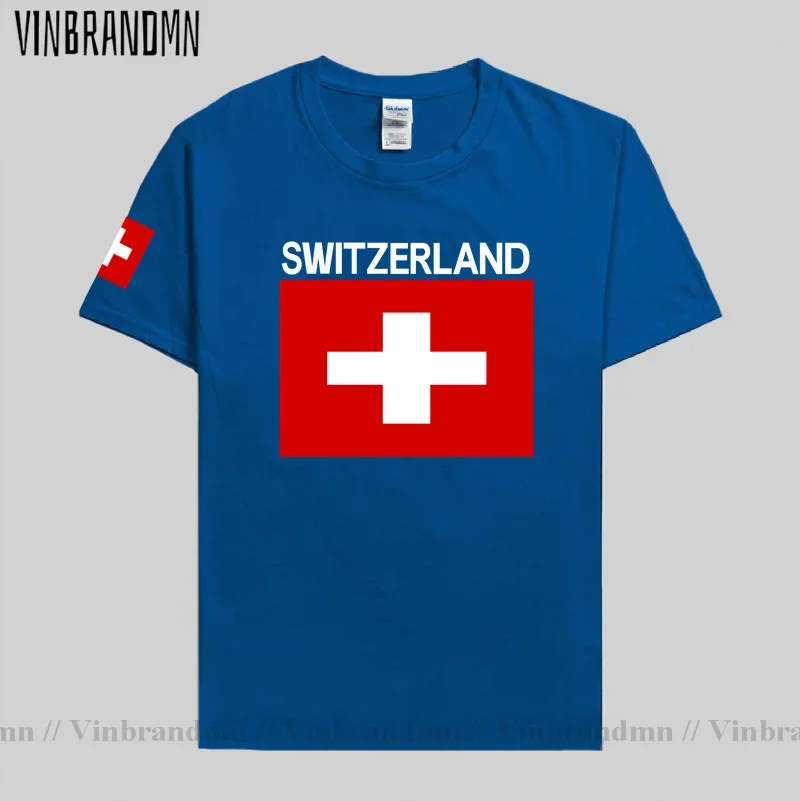 Swiss Confederation Switzerland T Shirt Men Fashion T-shirt Nation Team Sports Fan Tshirt Country CHE CH Confoederatio Helvetica