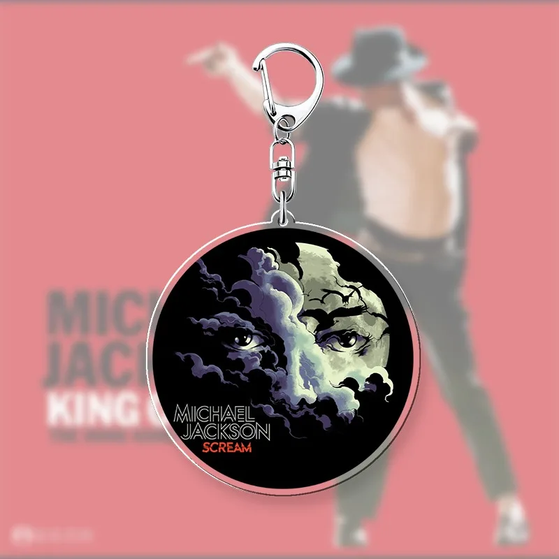 Double-sided Acrylic Keychain, Michael Jackson Pendant