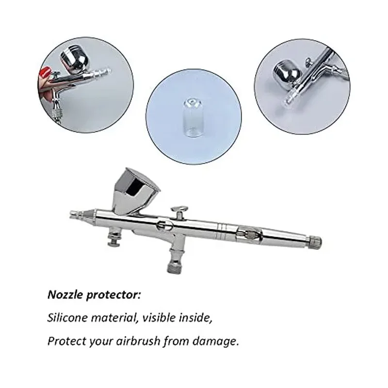 JOYSTAR 10PCS Airbrush Spare Parts, 0.3mm Needle, Nozzle and Needle Protector for Airbrush