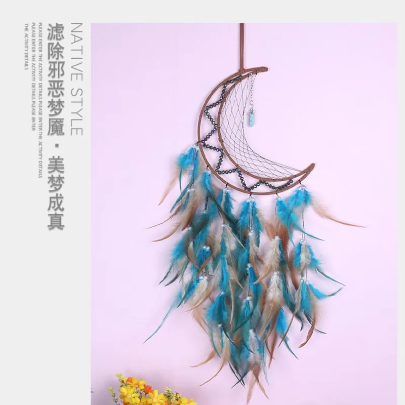 Wall Decoration Pendant Black style Forest Feature Pendant Dream Catcher Wall Decoration Home Dream Catcher Ornament Circula