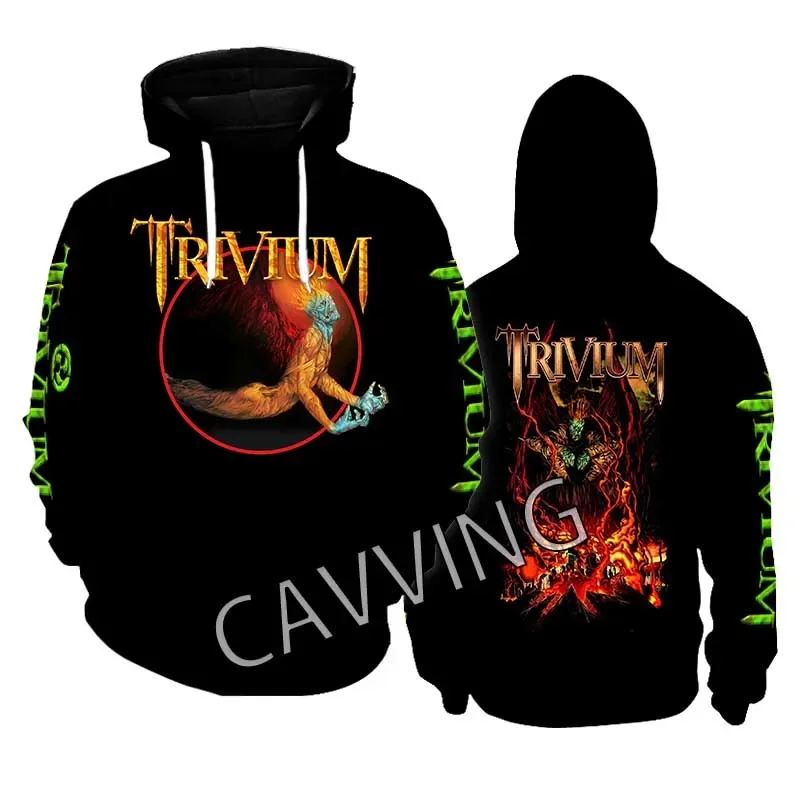 New Fashion Printed Trivium Band  Metal Rock Aesthetic Hoodies Sweatshirt Gothic Top Harajuku Cotton Unisex Clothing  CC2