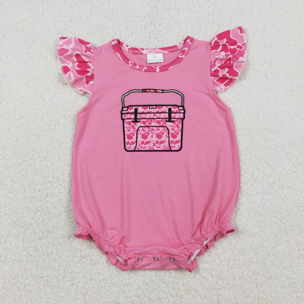 Embroidery Toolbox Camo Baby Girls Romper
