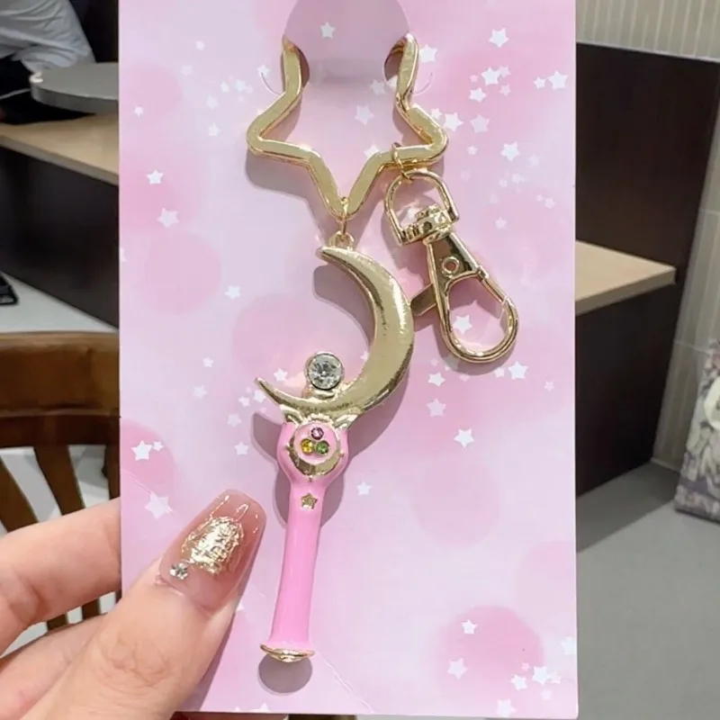 Sailor Moon Anime Water Ice Moon Sailor Suit Pendant Keychain Super Moon Hare Exquisite Bag Shiny Metal Transformer Pendant Gift view 3
