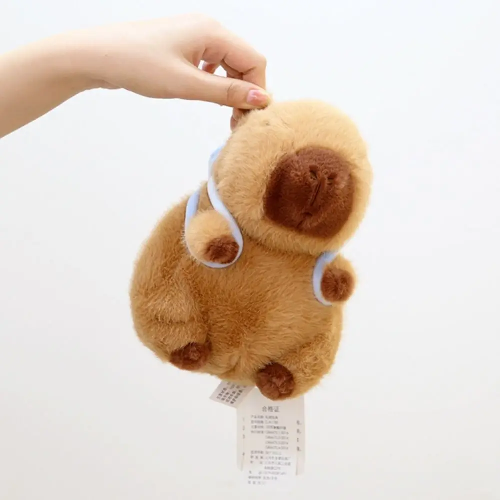 With Shell backpack Capybara Plush Toy Summer Cloth Doll Capibara Anime Fluffty Toy Soft Cartoon Capybara Plush Doll Christmas