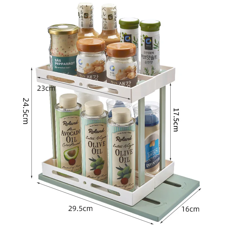 Multifunctional Rotating Pull-out Shelves Rotating Organizer Kitchen Gods Desktop Spice Rack Kitchen Storage Kitchen Organizer