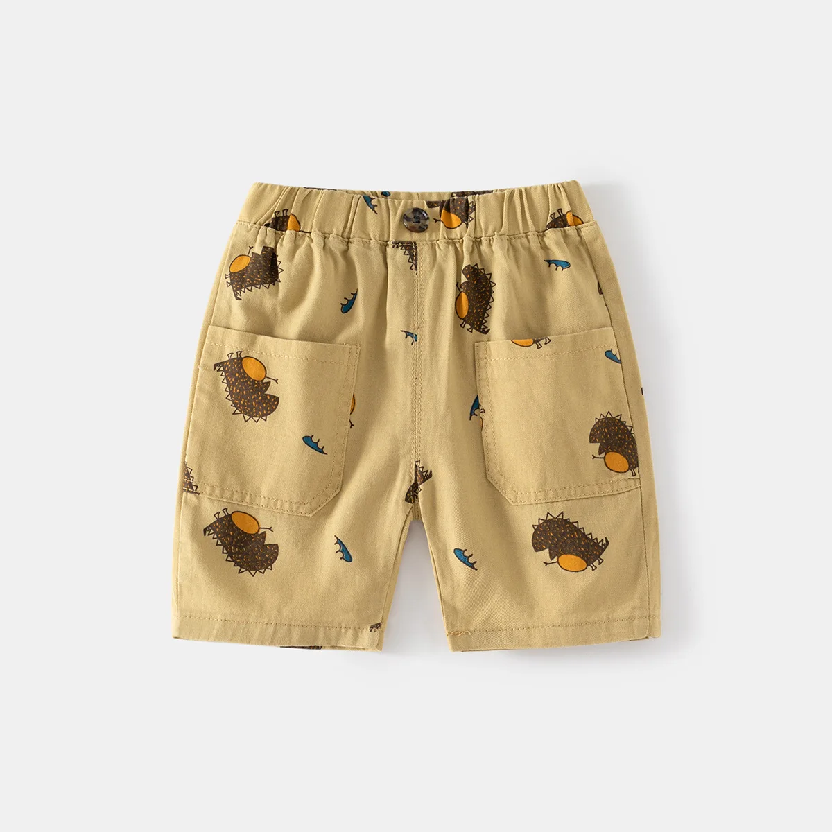 

New 2026 Boys Summer Soft Shorts Kids Fashion Cartoon Dinosaur Print Knee Length Short Pants Children's Casual Shorts Clothing