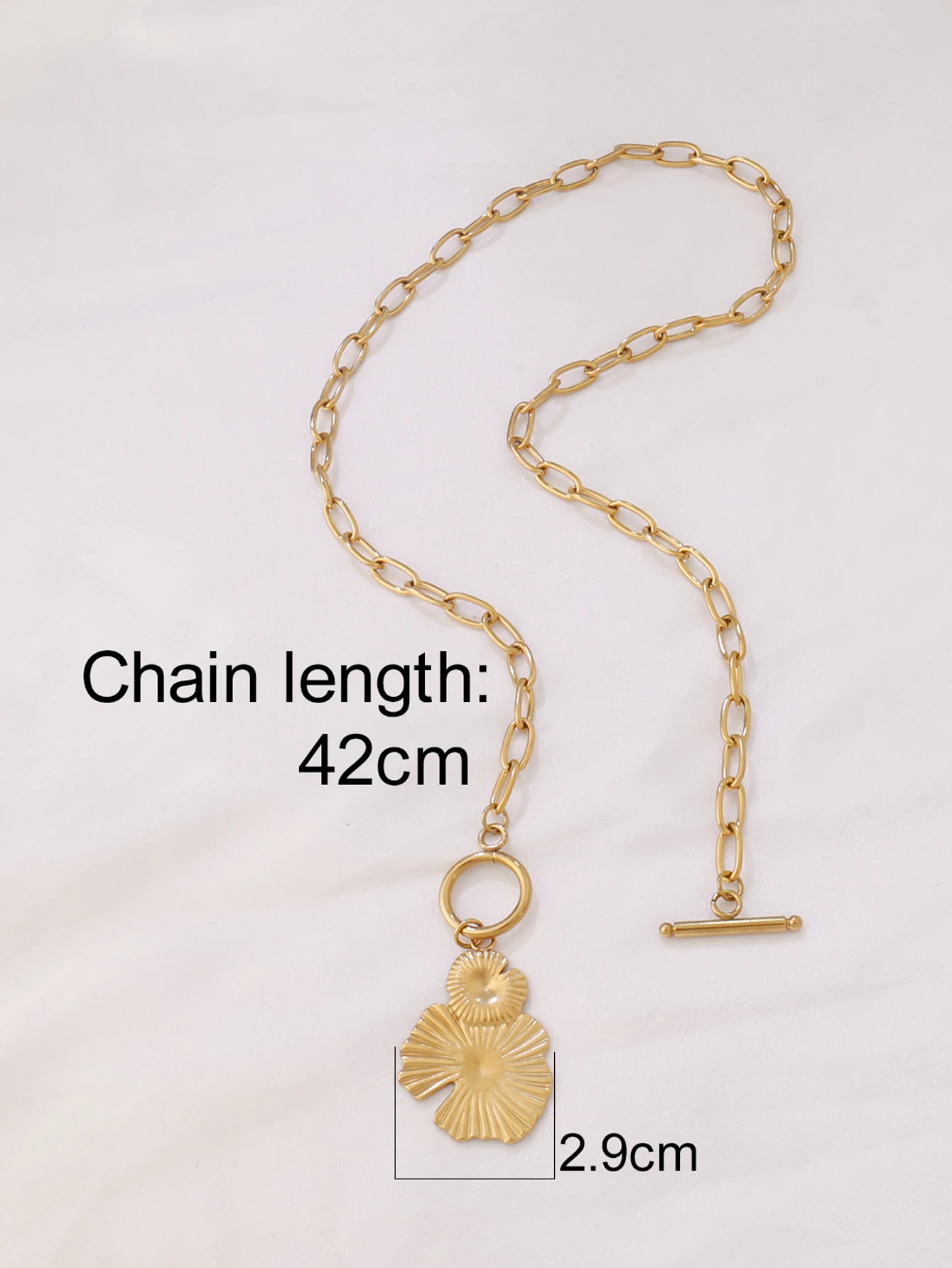 Collar con colgante de flor grande de acero inoxidable 316L para mujer, collares de cadena con dije de flor exagerada, regalos de joyería de fiesta para mujer