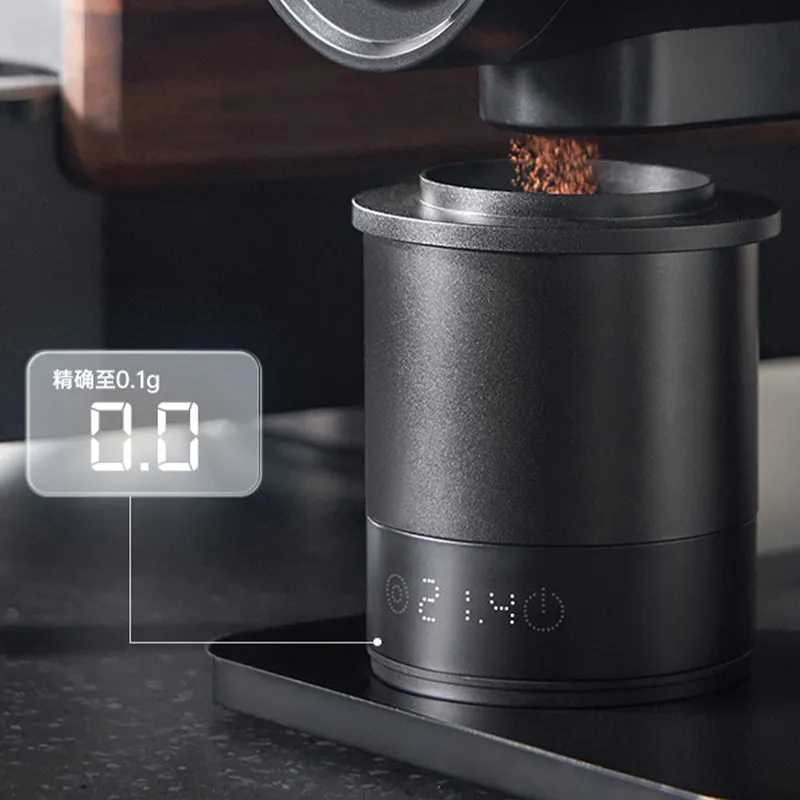 Hand brewing espresso electronic scale with scale powder cup device 58mm grinding powder drop device 2