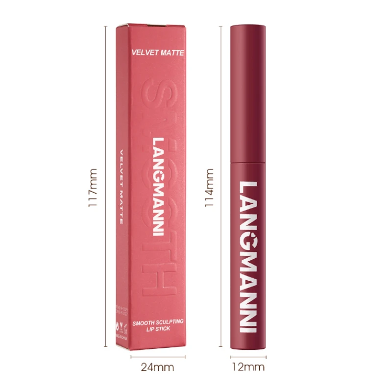 12-kleuren Matte Lippenstift Potlood Waterdicht Langdurige Non-stick Cup Lip Stain Tint Cosmetische Naakt Lippenstift Pen Make-Up maquillage