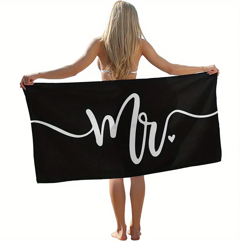 

Beach Towel Mr. Beach Towel Design Patterned Sunscreen And Windproof Suitable For Swimming Pool Camping Travel Blanket