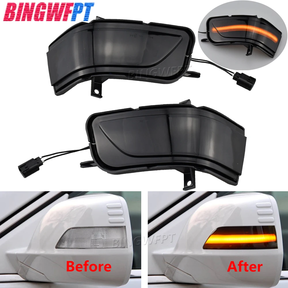 

For Honda CRV CR-V 2007-2011 Crosstour 2012-2016 LED Side Wing Rearview Mirror Indicator Blinker Light Dynamic Turn Signal Lamp