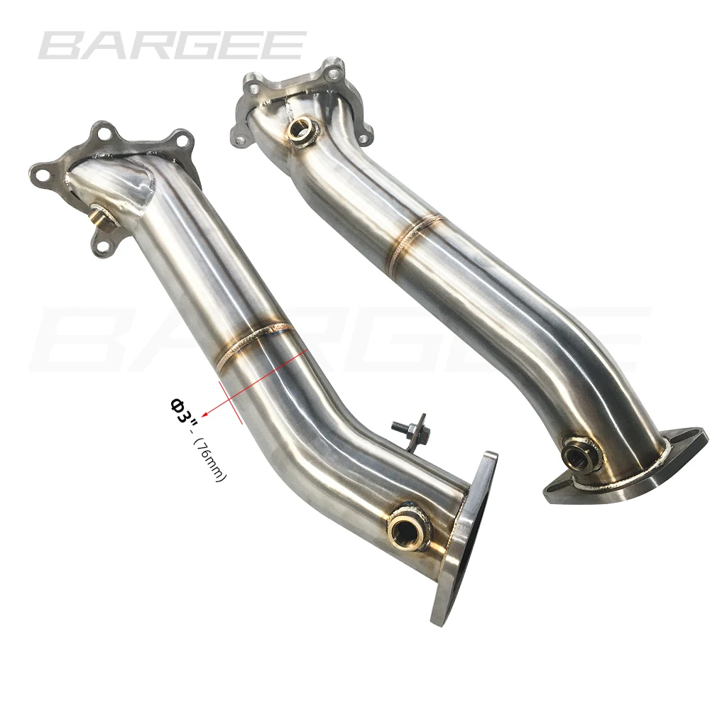 Bargee hot sale high performance catless exhaust downpipe For Nissan GT-R35 GTR 3.8T 2008+ stainless steel exhaust pipe