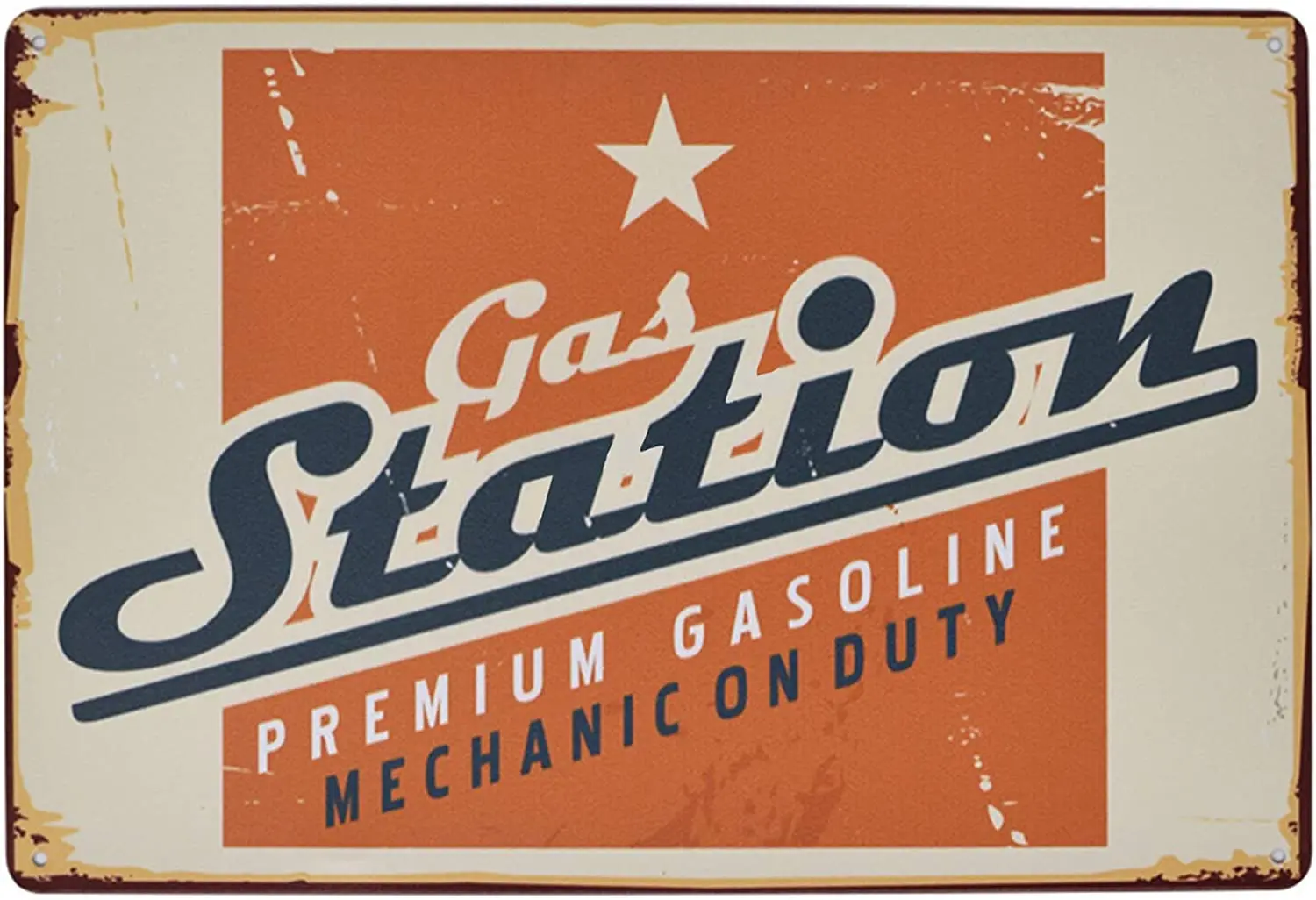 Flytime Gas Station Retro Metal Tin Sign Vintage Garage Man Cave Retro Posters Bar Pub Wall Decor Coffee Signs 8X12Inch