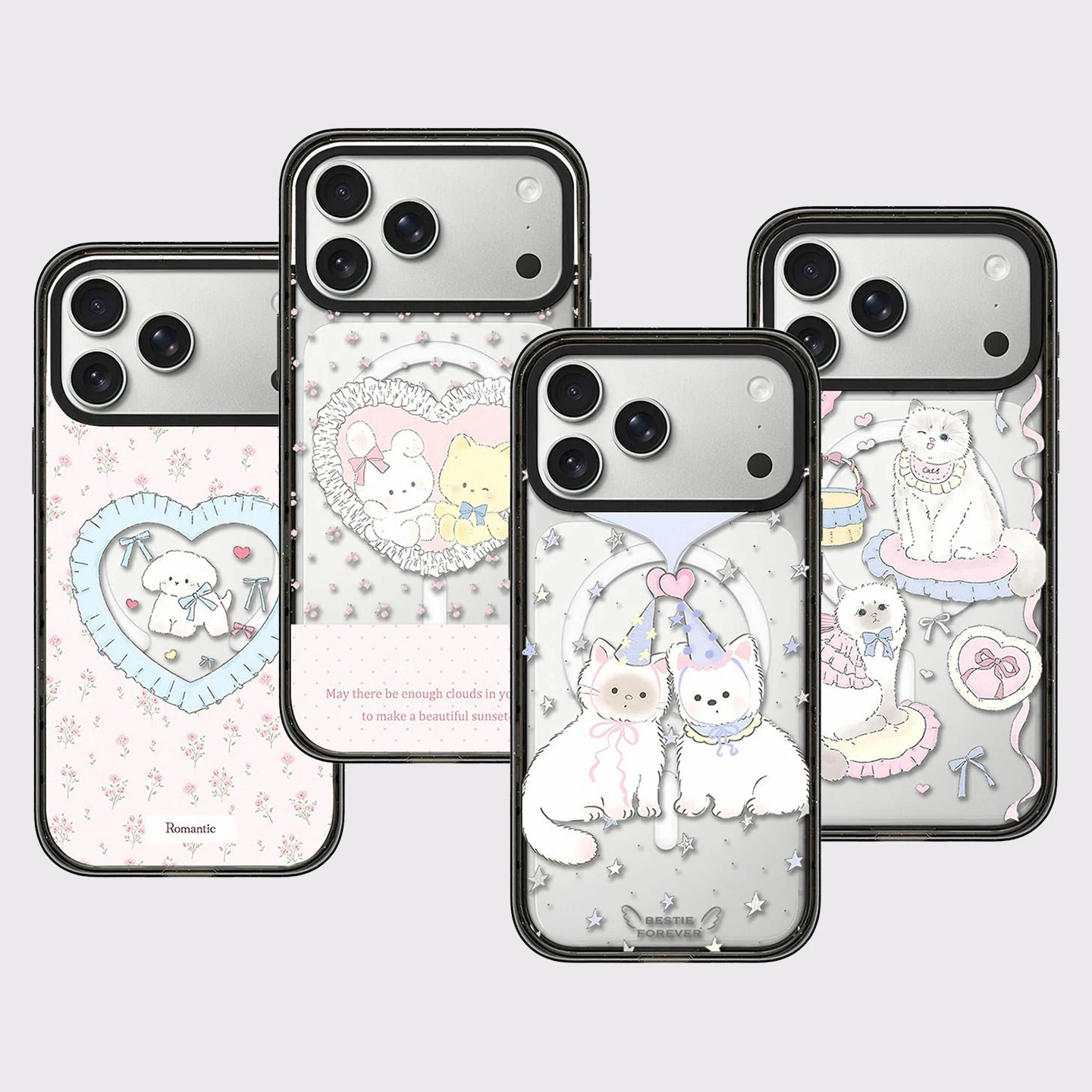 Birthday Cake Puppy Impact Black Border Magnetic Cover for IPhone 13 14 15 16 17 Pro Max Case for IPhone 17Air