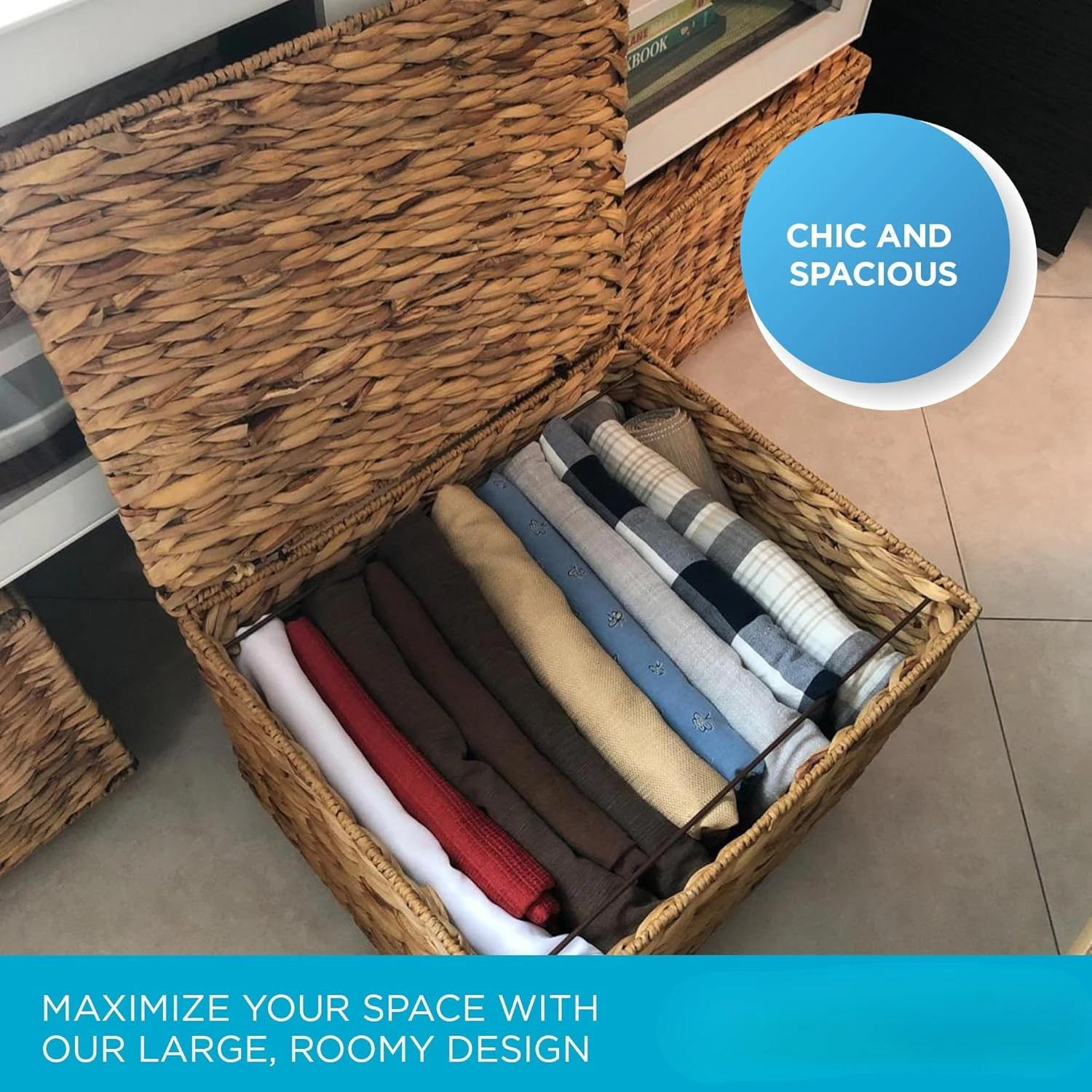 Seagrass Rolling File Cabinet - Office Storage - Home Decor - Storage - Natural