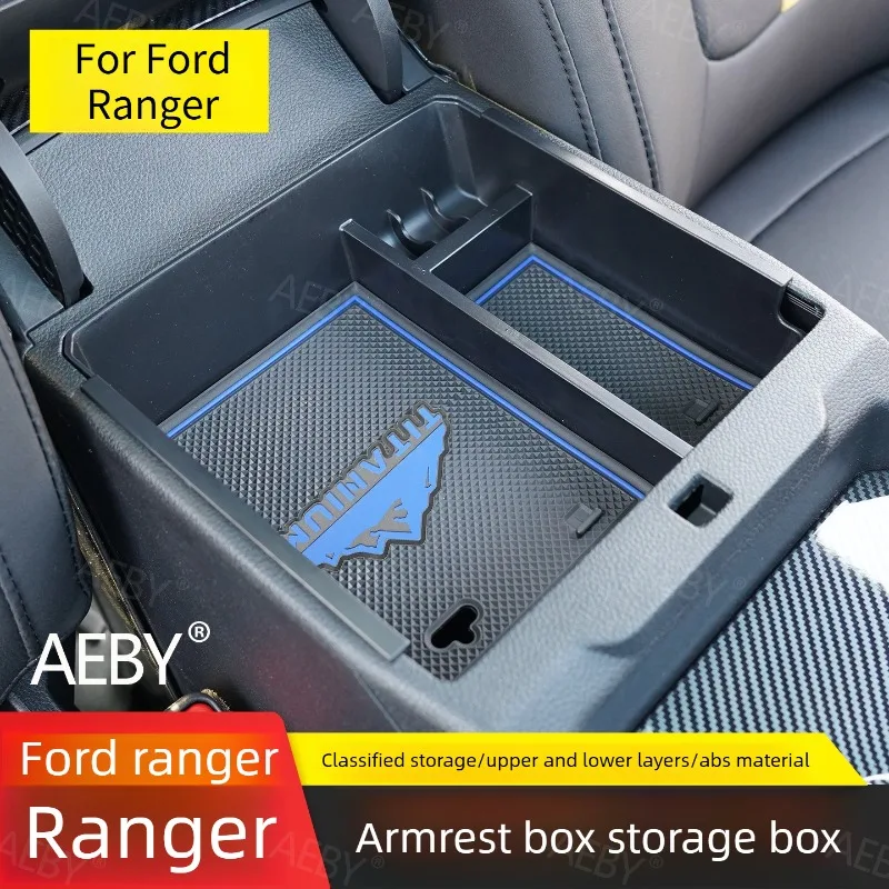 

For Ford Ranger 2022-2026 Center console organization tray,Armrest storage box custom,Central control box storage compartment