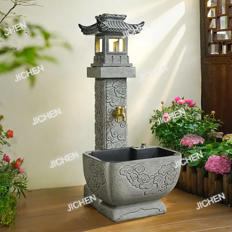 

HS Outdoor courtyard sink integrated outdoor balcony sink household yard mop pool Chinese foot sink