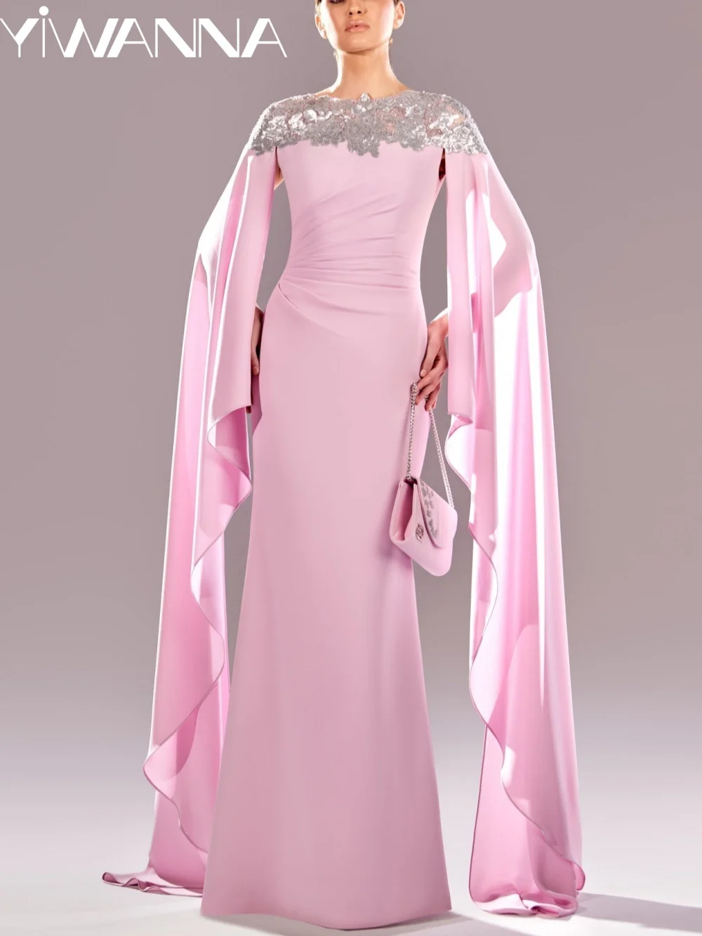 

Mother Of The Bride Dresses For Wedding Elegant Sequined Appliques Evening Dress Customized Formal Long Banquet Party Gowns
