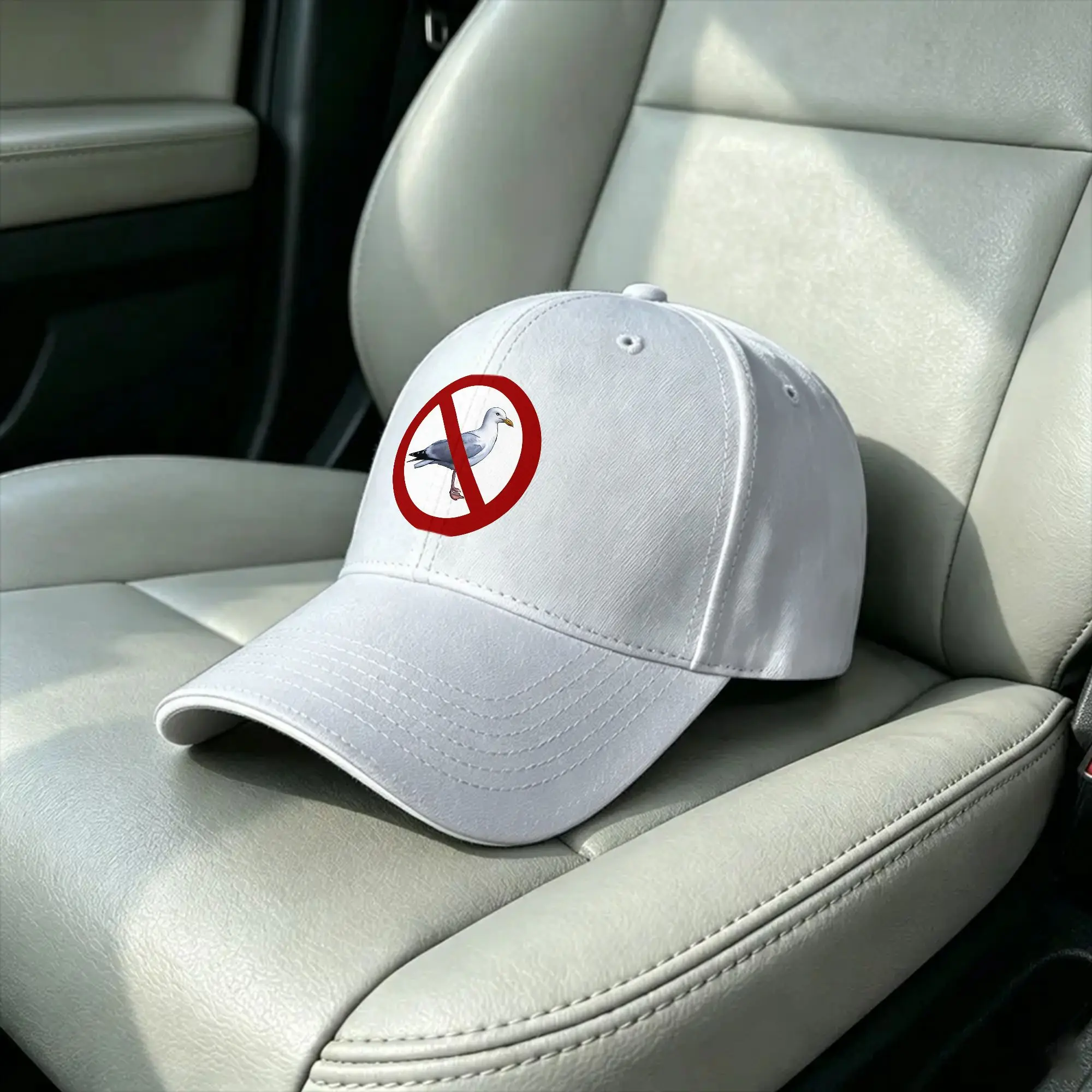 Smug Seagull on No Seagulls Sign Sun Baseball Cap Summer Couple Women High Quality Vintage Outdoor Sport Baseball Caps