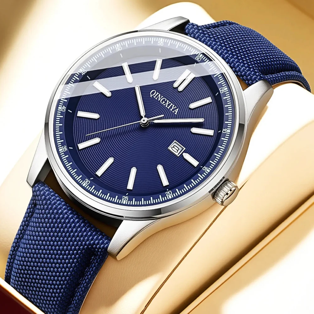 

QINGXIYA Luxury Fashion Man Wristwatch Waterproof Luminous Date Men Watch Simple Business Quartz Leather Men's Watches Reloj