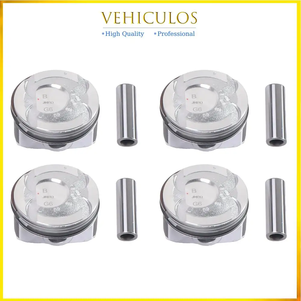 

23041-2B600 23041-2B610 4x Piston & Ring STD for Hyundai Kia Accent Rio 1.6L DOHC 12-16 G4FD G4FJ Engine 23041-2B620 23410-2B600