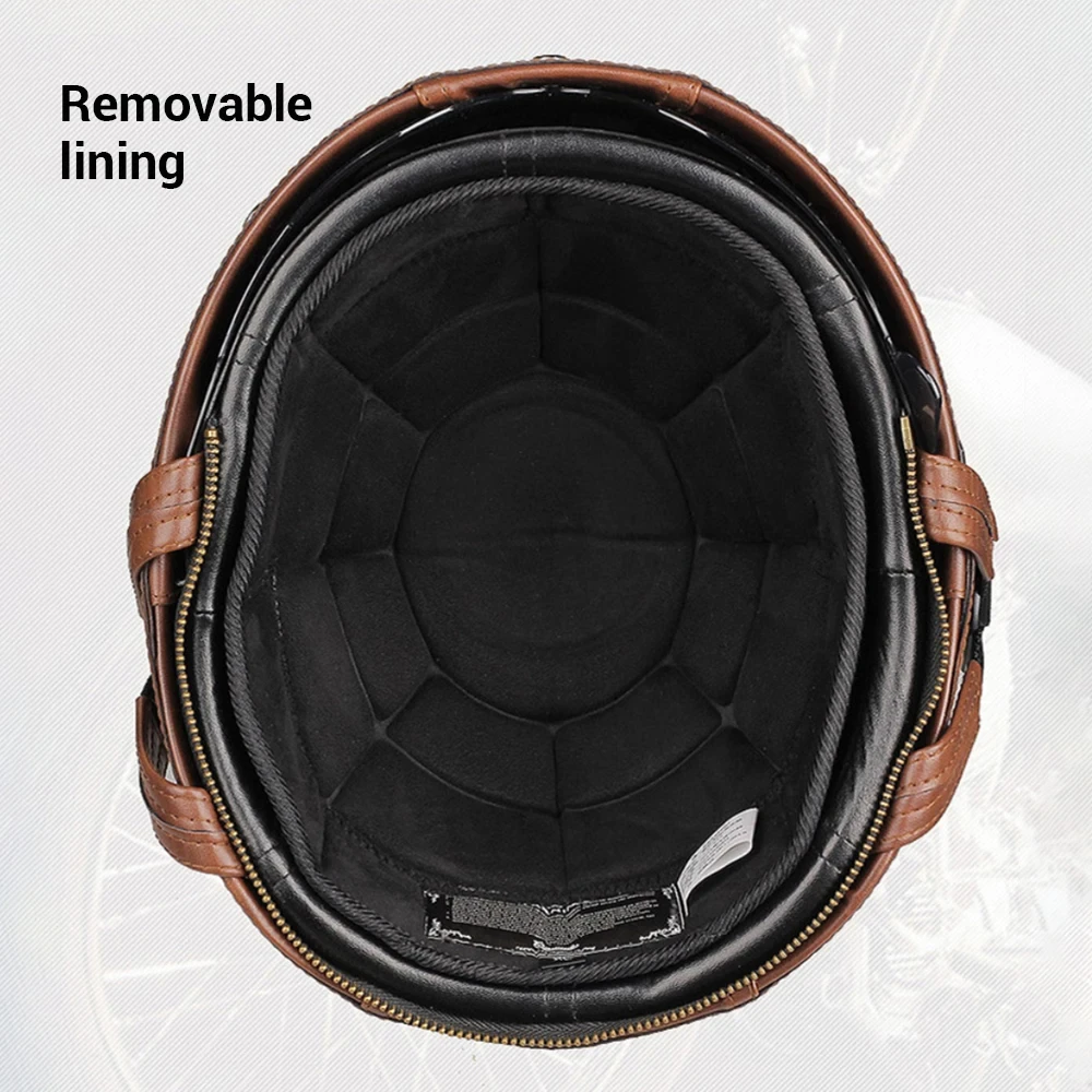 Мотоциклетный полушлем, немецкий кожаный винтажный шлем Casco Moto, мотоциклетный шлем с открытым лицом, байкерский DOT-сертификация