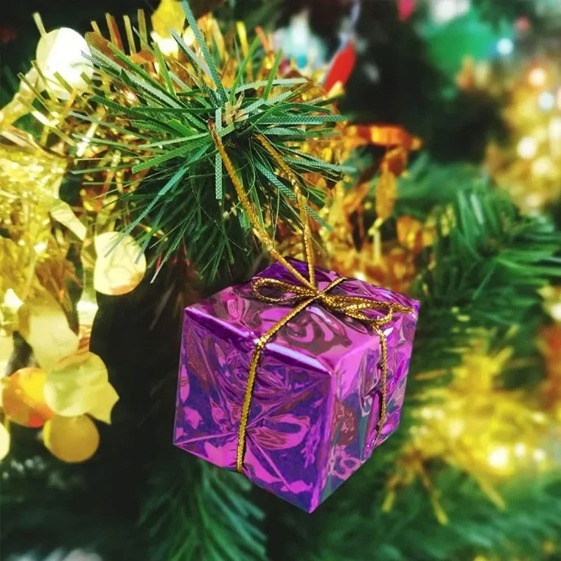 Mini Boîte-Cadeau Colorée en Mousse pour Arbre de Noël, Ornements de ixdu Nouvel An, Décoration de la Maison, Vente en Gros