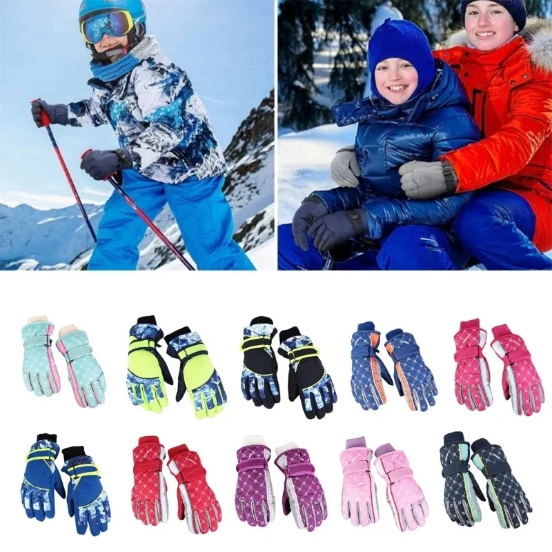 

Winter Snow Gloves Waterproof Kids Ski Gloves Children Mittens Thermal Gloves