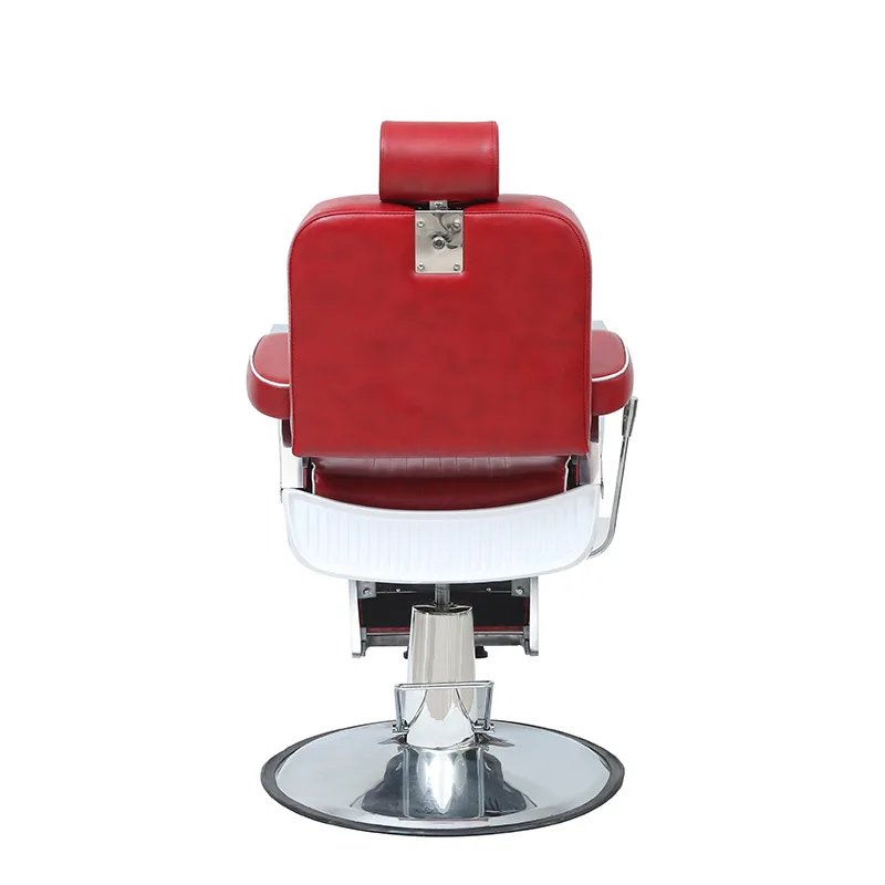 Modern red leather salon chair for salon barber chair, lift rotating salon hair and beauty chair