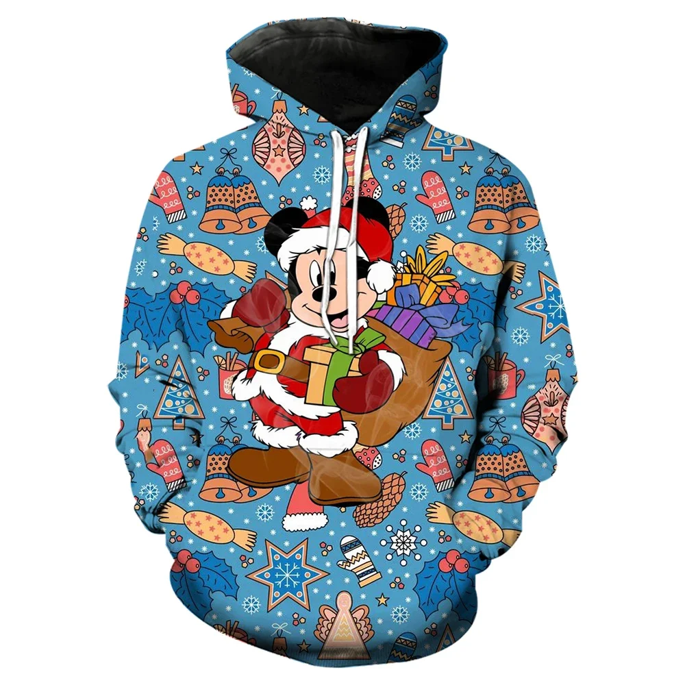 

Christmas Disney Mickey Mouse Hoodie Women's Retro Autumn Loose Hoodie Grunge Street Sweatshirt Y2k Clothes Oversized Hoodie