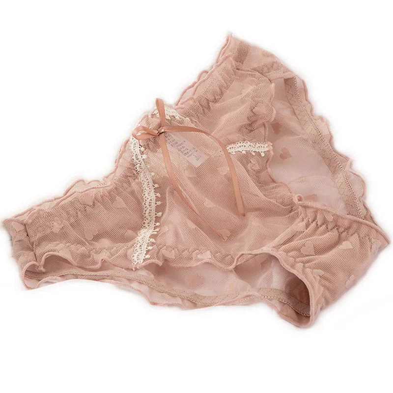 IEUHIA High Quality 3 Pcs Women\'s Panties Sexy Lace Underwear Seamless Briefs Cotton Crotch Thin Breathable Mesh Female Lingerie