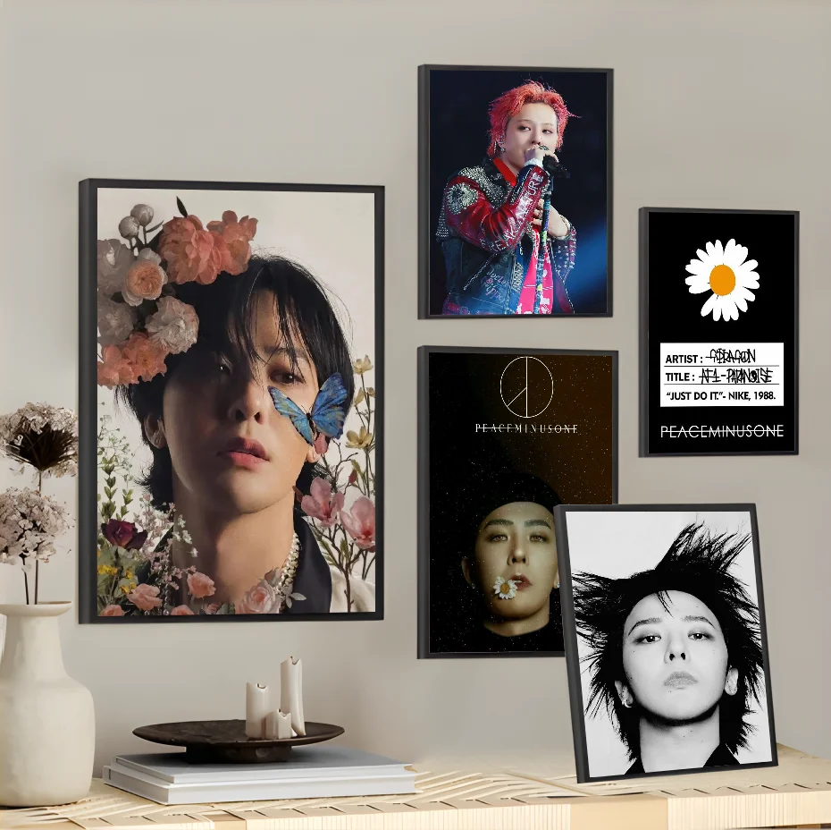 

Kpop GD G-G-Dragon Poster For Room Decor Home Decoration Interior Wall Art Printing Waterproof Bathroom BedRoom Posters Gift