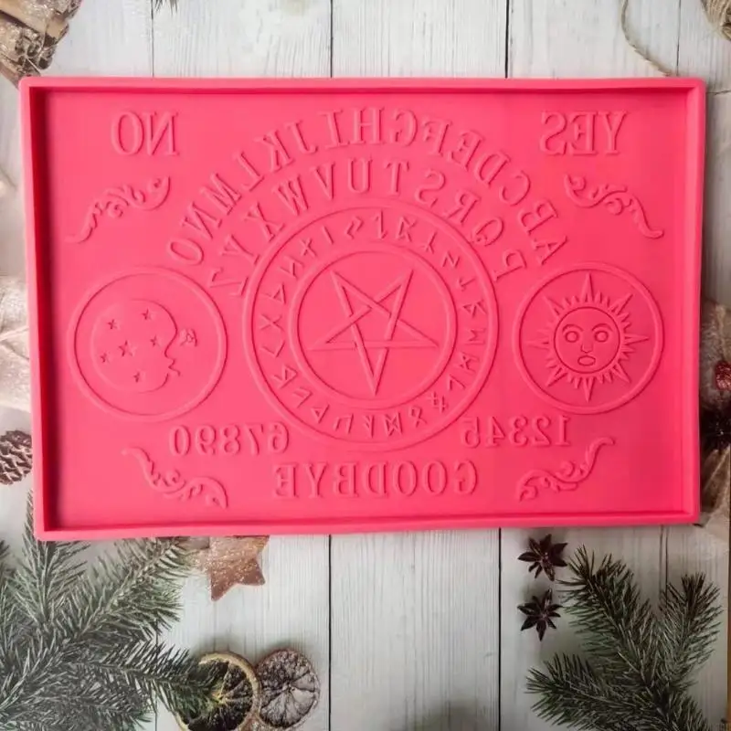 U75C Coffee Table Resin Mold Oujia Board Silicone Mold for Cup Mat Making