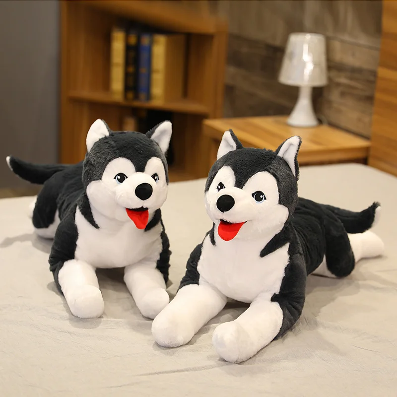 

Husky Puppy Plush Toy Children's Companion Soft Ssimulation Dog Ragdoll Planking Doll Send Children Cute Birthday Gifts Toys